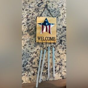 Patriotic Welcome Outdoor Wind Chime